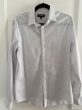 Express Men’s Button Down Polka Dots